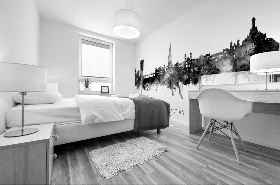 San Sebastian Spain Skyline Mural print