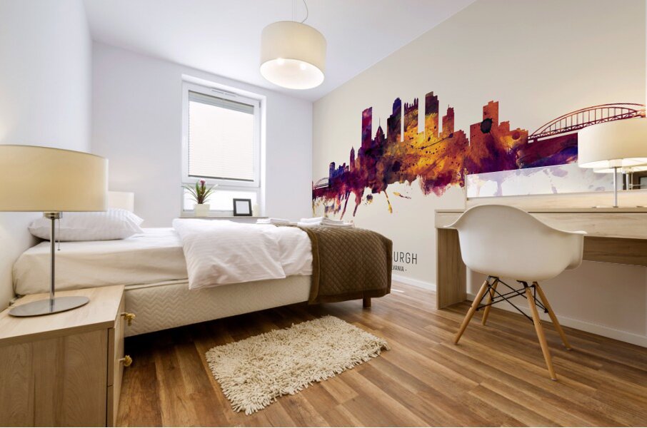 Pittsburgh Pennsylvania Skyline Mural print