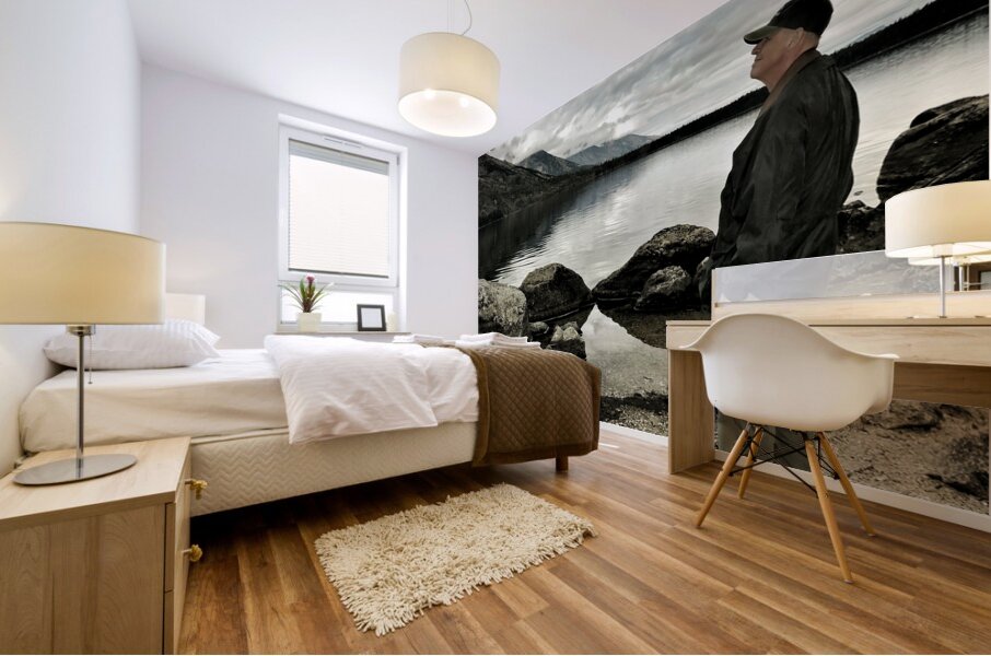 Teton Mountains The  Longing  Mural print