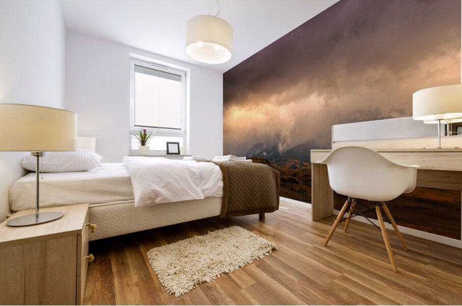 Meandering Sunset Mountain Illuminations  Mural print