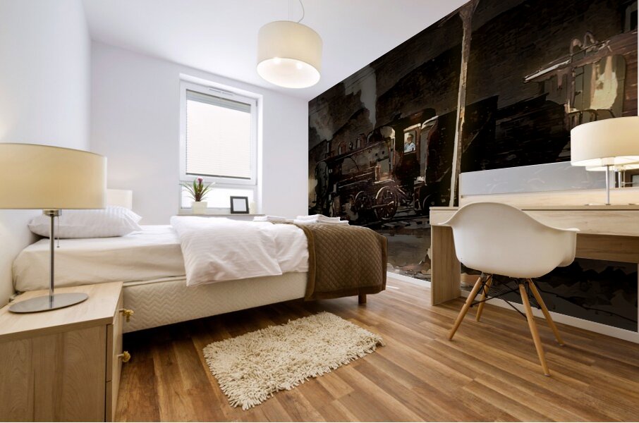 night train Mural print