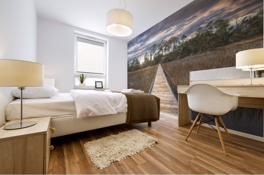 Hunting Island Marsh Walk Mural print