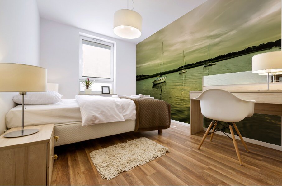 Hilton Head Broad Creek Sailboats Mural print