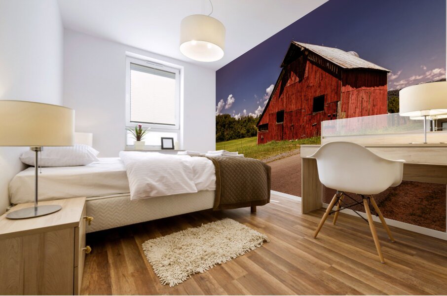 Old West Virginia Red Barn Mural print