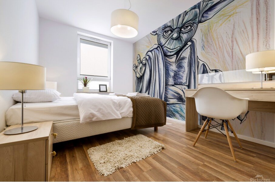 ArtXcl 383 yoda-sketch-enhanced Mural print