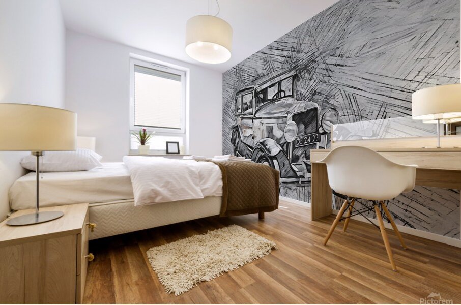 car sketch real 2408234 Mural print