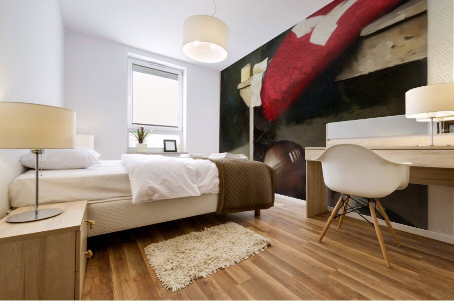 1920s Nebraska Football Locker Room Art Mural print