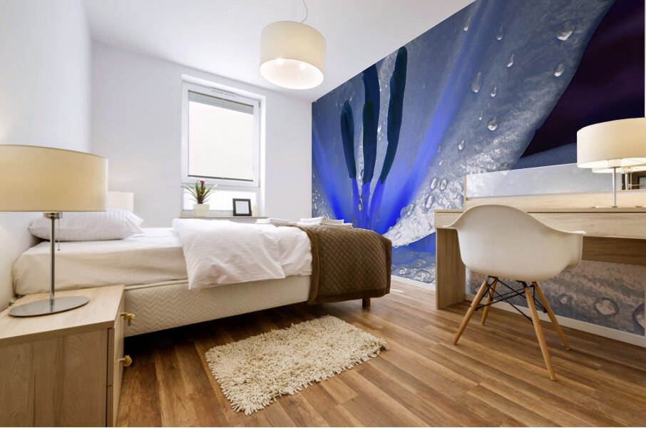 Abstract Dew Drop Lily Mural print