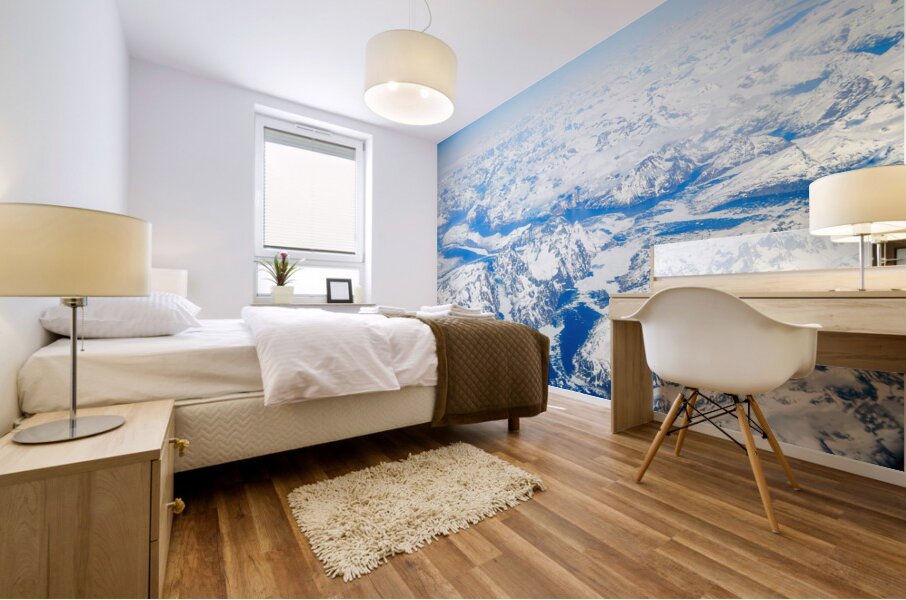 Flying Over Greenland Mural print