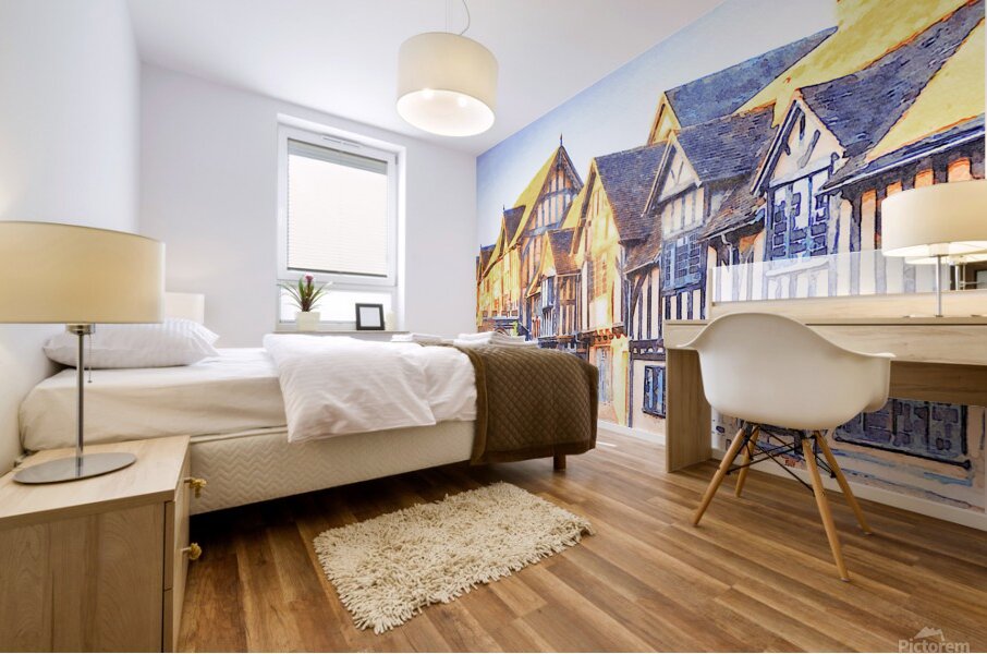 Warwick UK Lord Leycester Hospital Mural print