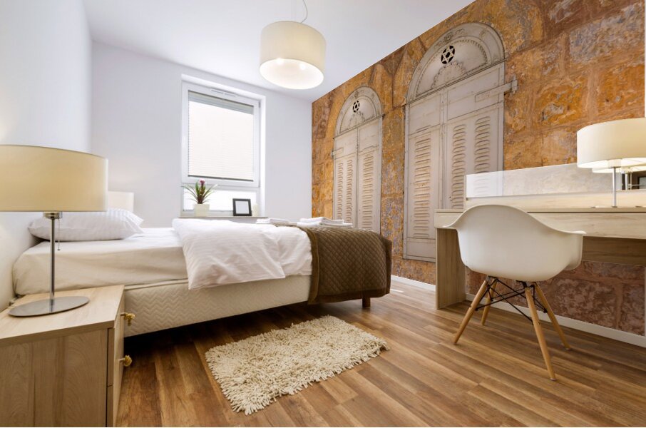 Israel Jerusalem old narrow streets of Nahlaot historic neighborhood with many small synagogues Mural print