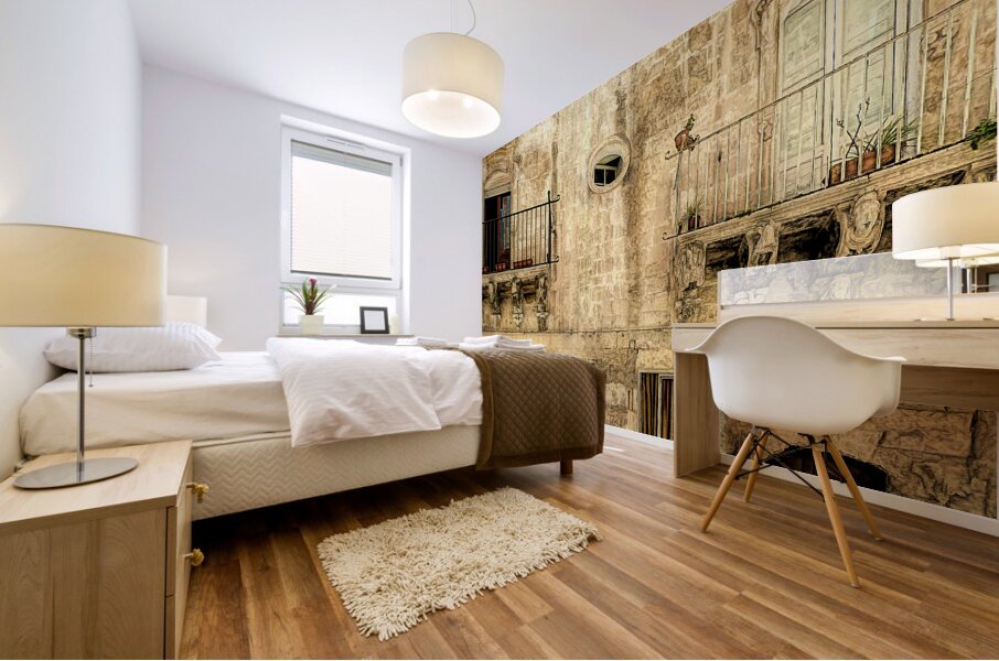 Pulgia Four Ancient Doors in Lecce Mural print