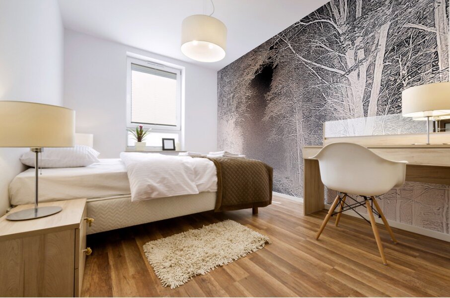 Down the Ominous Tunnel Mural print