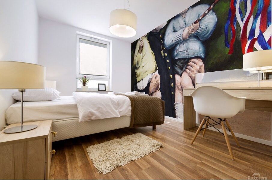 The Raising of Father’s Flag 1931 Mural print