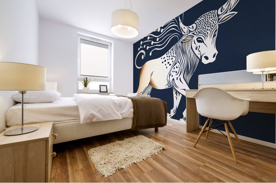 Signs of the Zodiac Taurus the Bull Mural print