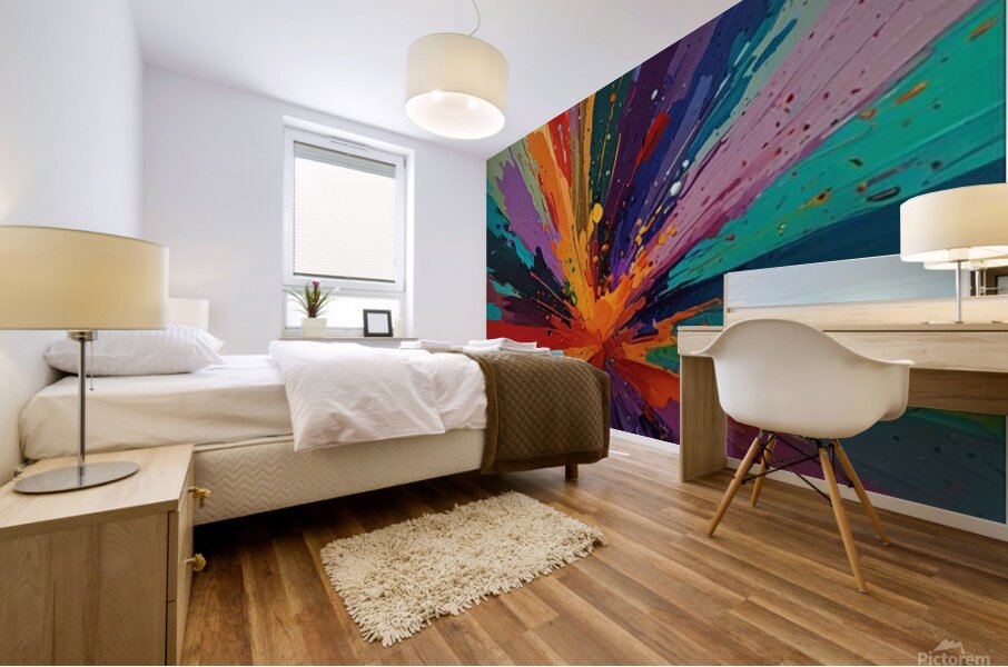 Mix colors with the beauty of life Mural print