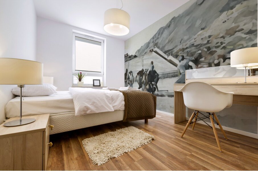 Early 1900s UTEP Football Game Art Mural print