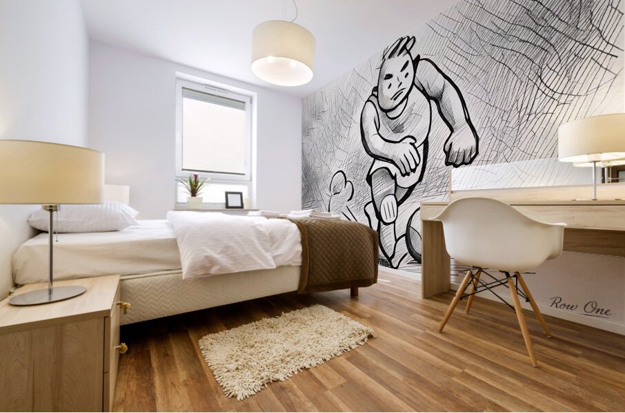 1952 Basketball Player Dribbling Mural print