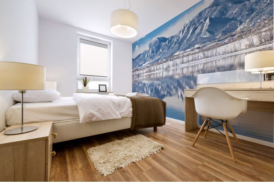 Boulder Reservoir Flatirons Reflections Boulder Colorado Mural print