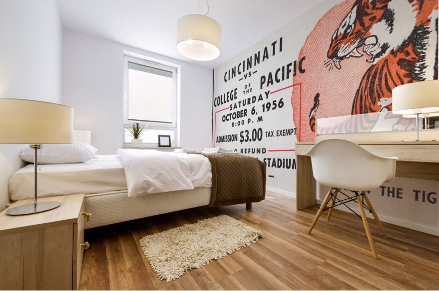 1956 Pacific vs. Cincinnati Football Ticket Art Mural print