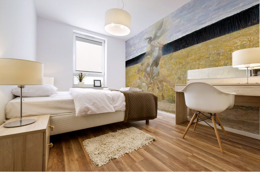 In the Dust Storm [1893–1894] by Jacek Malczewski [1854–1929] Mural print