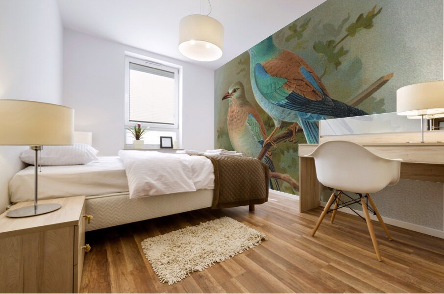 Coracias garrula by Johann Friedrich Naumann [1780–1857] Mural print