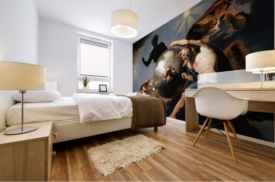 Cosmic Allegory [Around 1660] by Abraham Hondius [1625–1695] Mural print