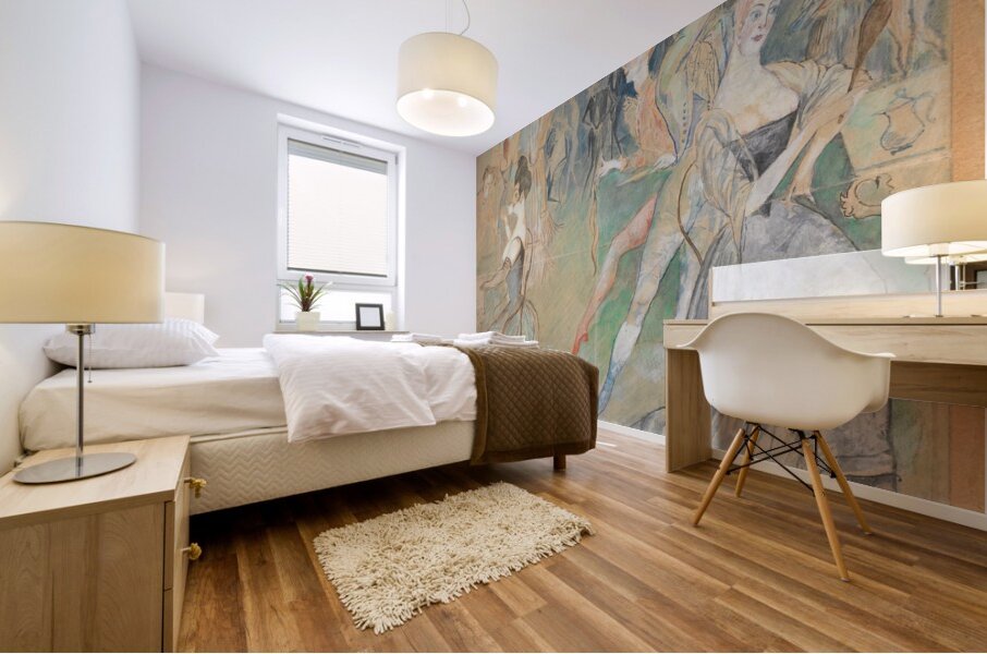 At Figaro’s [at a hairdresser’s] [1917] by Zygmunt Waliszewski [1897–1936] Mural print