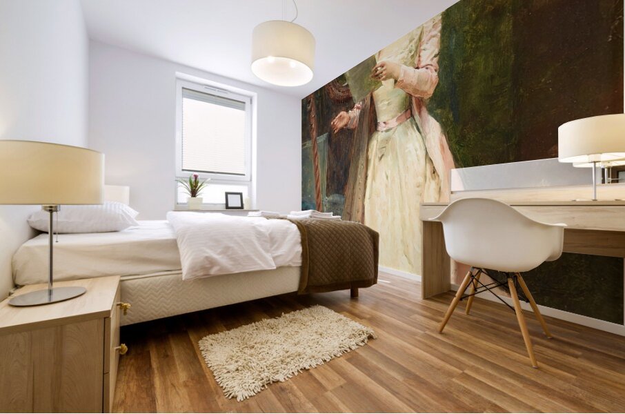 The rehearsal by Raimundo de Madrazo y Garreta [1841–1920] Mural print