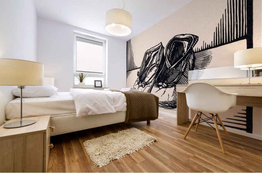 Paar schoenen [1921] by Julie de Graag [1877–1924] Mural print