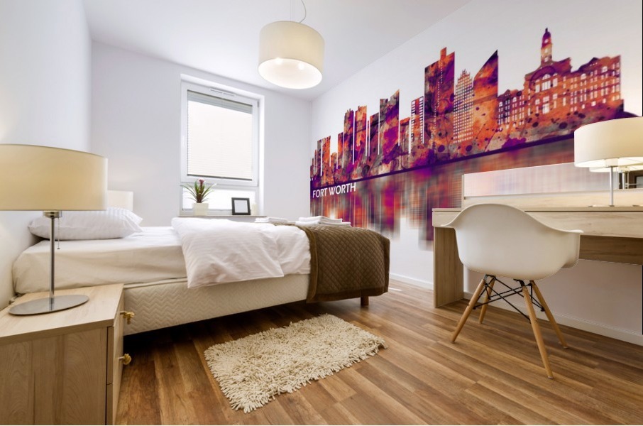 Fort Worth Texas Skyline Mural print