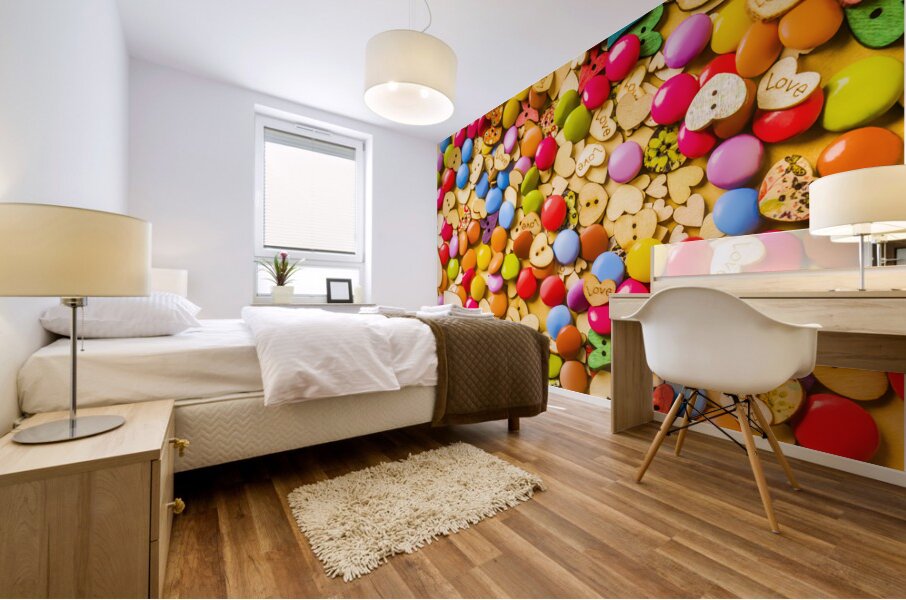 Hearts And Sweets Mural print