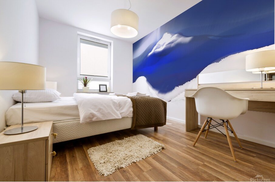 winter mountain Mural print