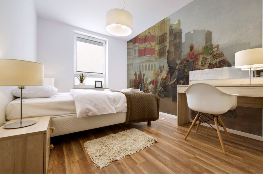 A Fête Day at Bekanir – Beloochistan. Bekanir [ca 1895–1903.] by Edwin Lord Weeks [1849–1903] Mural print