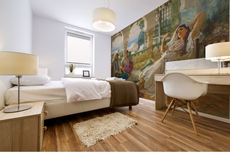 On The Terrace by Frederick Arthur Bridgman [1847–1928] Mural print