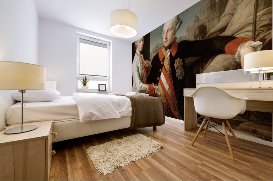 Emperor Joseph II With Grand Duke Pietro Leopoldo Of Tuscany by Pompeo Batoni [1708–1787] Mural print