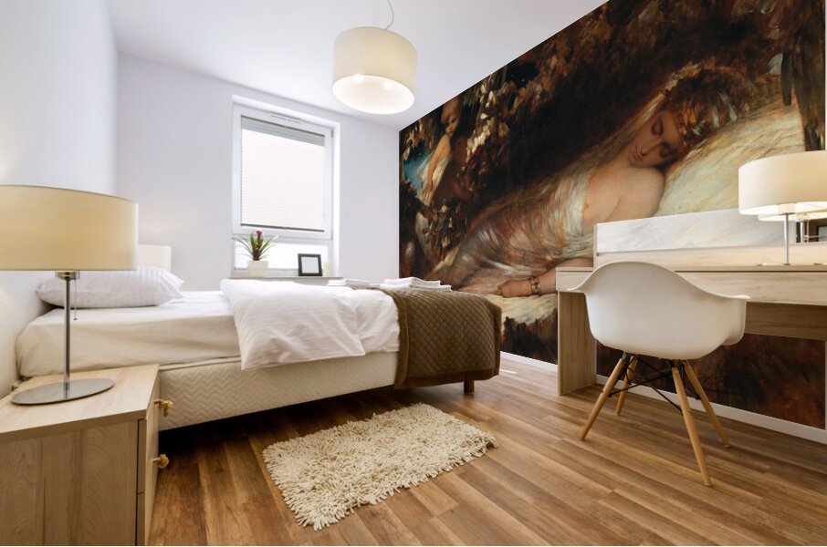 Titania Sleeping by Heinrich Faust [1843–1891] Mural print