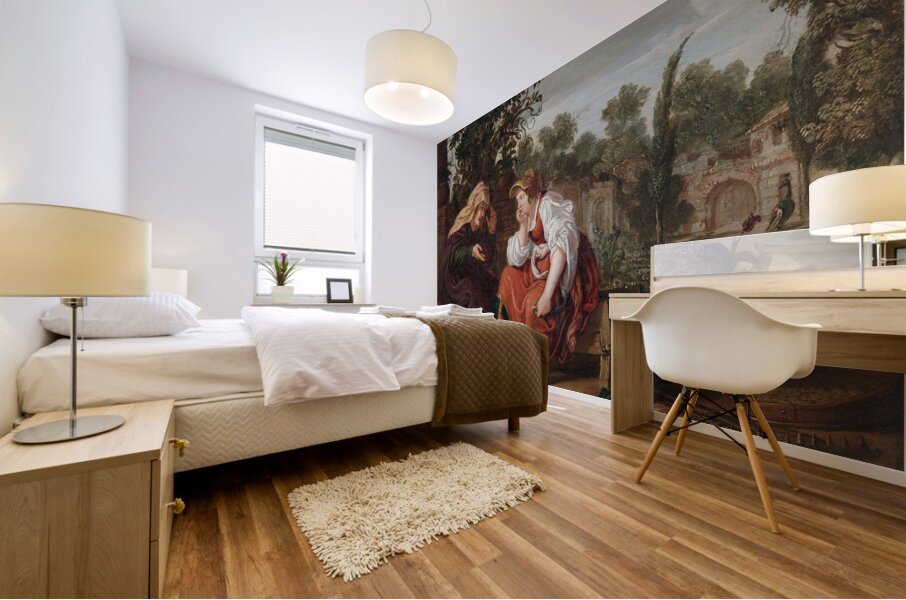 Vertumnus and Pomona [1617] by Jan Tengnagel [1584–1635] Mural print