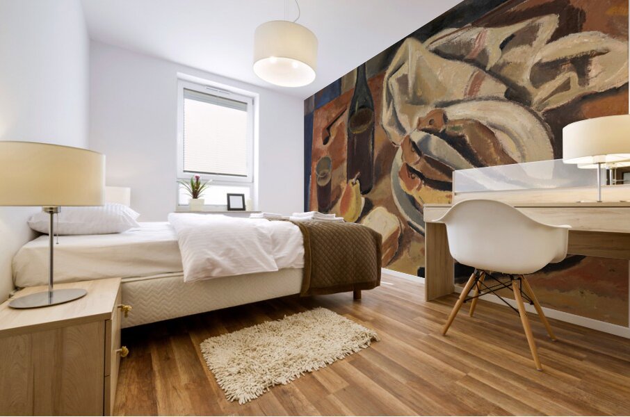 Still Life with Herring [1934] by Gustave De Smet [1877–1943] Mural print