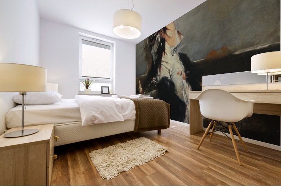 Die Erwartung [1880] by Raphael von Ambros [1855–1895] Mural print