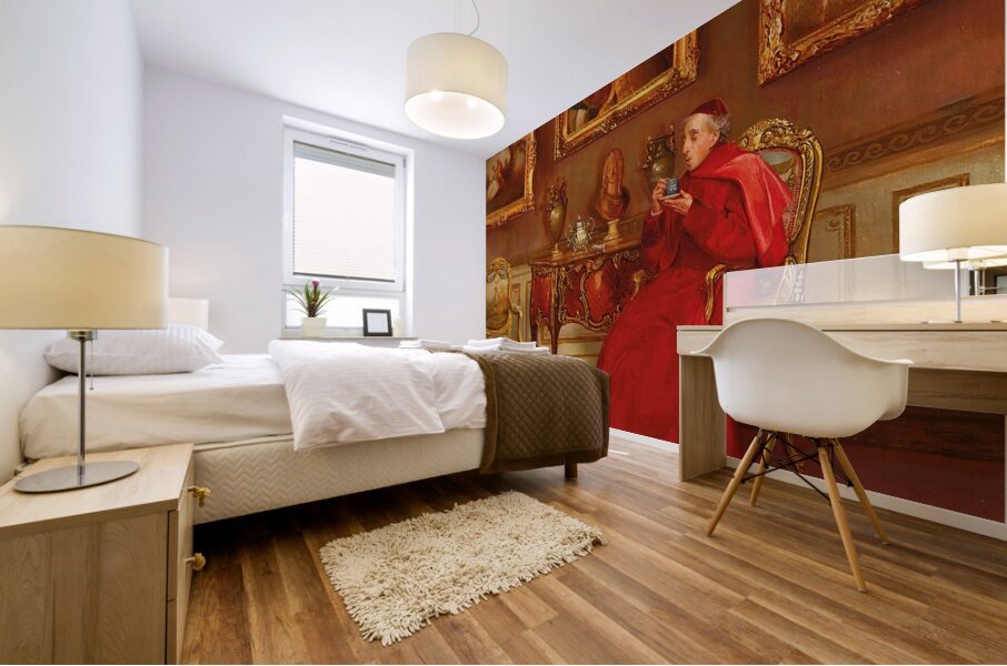 Taking Tea by Georges Croegaert [1848–1923] Mural print