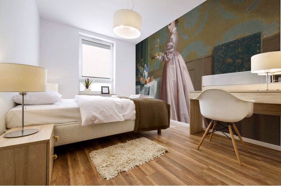 Kurze Freiheit für den Liebling by Francois J Jacobs [1832–1887] Mural print