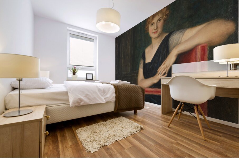 Bildnis einer Dame [1916–1918] by Franz von Stuck [1863–1928] Mural print