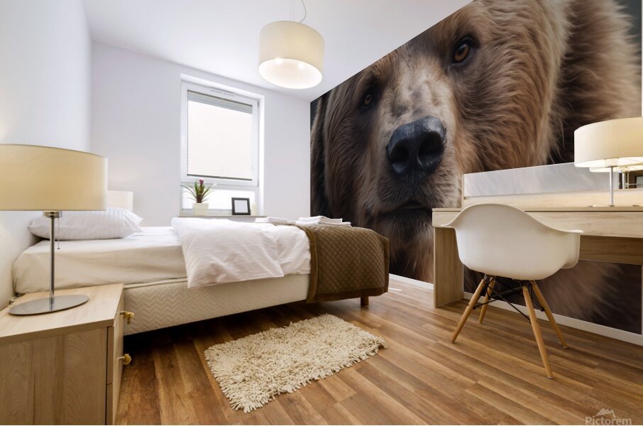 Majestic Brown Bear Portrait Mural print