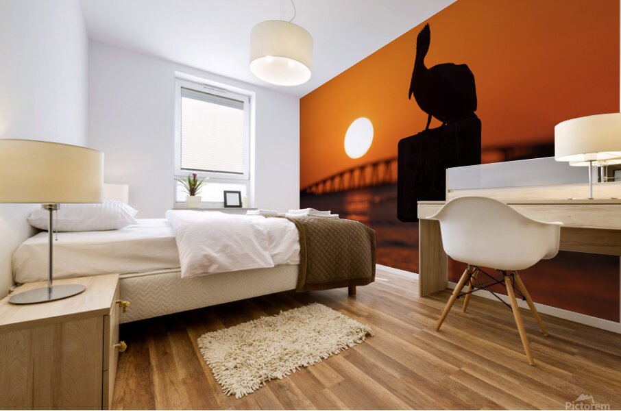 Pelican - Sunset Views Mural print