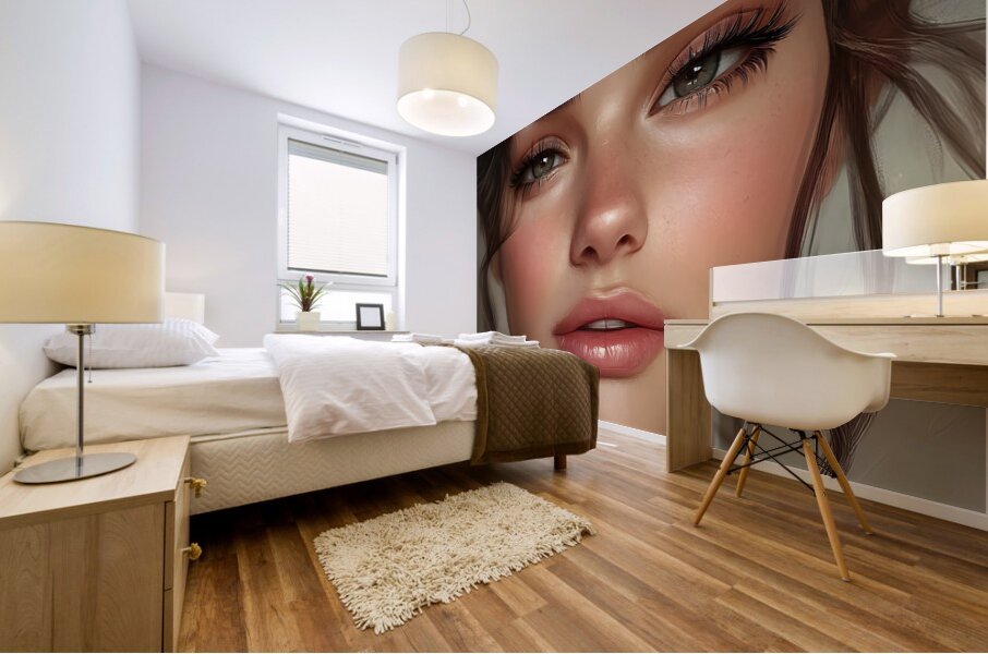 Ethereal Grace: Romantic Glow Mural print