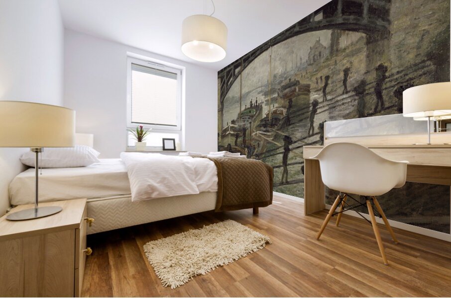 The Coalmen [circa 1875] by Claude Monet [1840–1926] Mural print