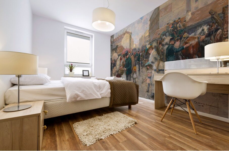 Die Favoritenlinie [im Jahre 1890] [1913] by Wilhelm Gause [1853–1916] Mural print