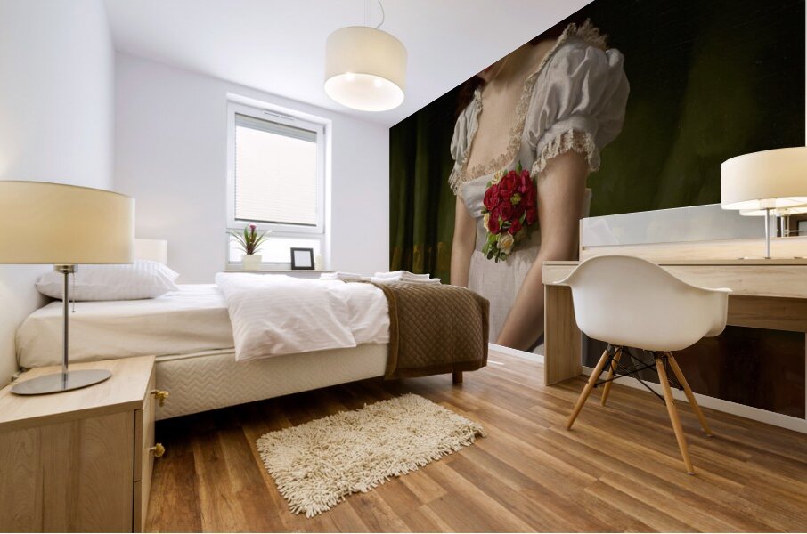 Meditation [1881] by John George Brown [1831–1913] Mural print