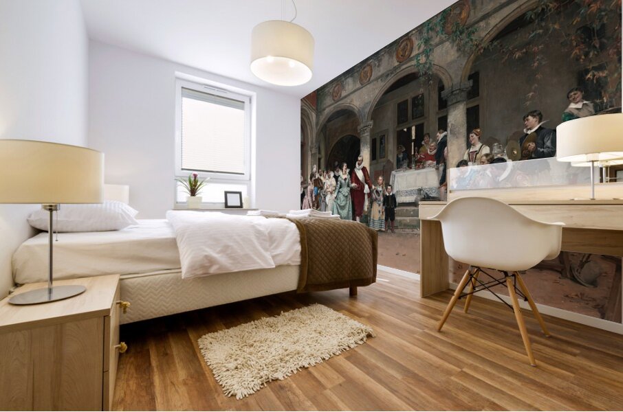 Les Noces D’argent [1879] by Adrien Moreau [1843–1906] Mural print